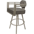 Pemberly Row Beige Swivel Counter Stool 26