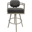 Pemberly Row Beige Swivel Counter Stool 26