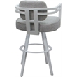 Pemberly Row White Swivel Counter Stool 26