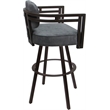 Pemberly Row Brown Swivel Extra Tall Stool 34
