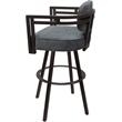 Pemberly Row Brown Swivel Extra Tall Stool 34