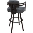 Pemberly Row Brown Swivel Counter Stool 26