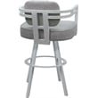 Pemberly Row White Swivel Extra Tall Stool 34