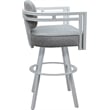 Pemberly Row White Swivel Extra Tall Stool 34