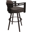 Pemberly Row Brown Swivel Bar Stool 30