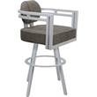 Pemberly Row White Swivel Bar Stool 30