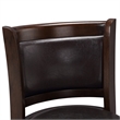 Pemberly Row Faux Leather Swivel Wood Bar Stool in Espresso Finish