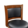 Pemberly Row Swivel Extra Tall Wood Bar Stool in Emberwood Finish