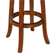 Pemberly Row Swivel Extra Tall Wood Bar Stool in Emberwood Finish