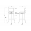 Pemberly Row Swivel Extra Tall Wood Bar Stool in Emberwood Finish