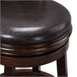 Pemberly Row Swivel Counter Stool in Cappuccino/Dark Brown Faux Leather