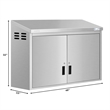 Pemberly Row 48 in. Wall Cabinet with 2 Shelves in Stainless-Steel