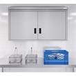 Pemberly Row 48 in. Wall Cabinet with 2 Shelves in Stainless-Steel