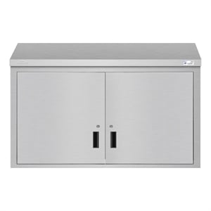 Pemberly Row 48 in. Wall Cabinet with 2 Shelves in Stainless-Steel