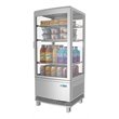 Pemberly Row 3 cu. ft. LED Countertop Refrigerator Display Case in Silver