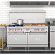 Pemberly Row 60 in. Gas Range with 36 in. Griddle in Stainless-Steel
