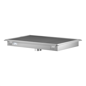 Pemberly Row 24&quot x 36&quot 14-Gauge Stainless Steel Floor Trough Drain