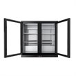 Pemberly Row 2-Door Metal Back Bar Cooler Refrigerator in Black