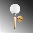 Pemberly Row Gold Metal Wall Lamp with Chic Glass Cap 5.91 x 15.75 in