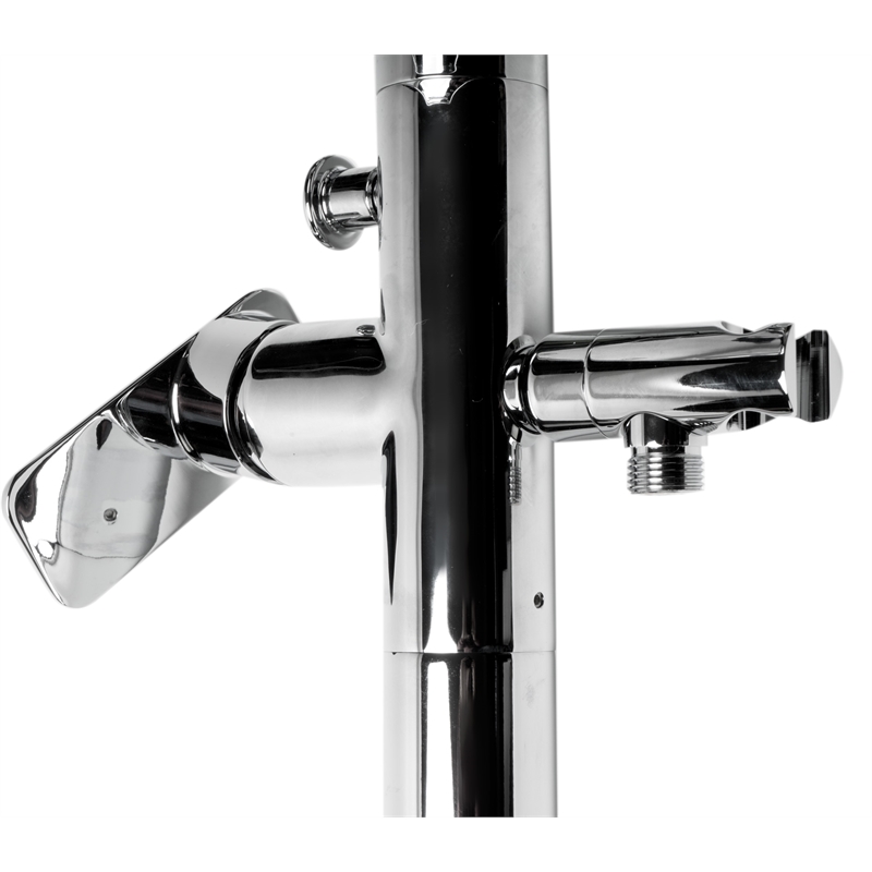Pemberly Row Floor Mounted Bath Tub Filler in Polished Chrome Brass
