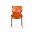 Pemberly Row Contemporary Eco-Leather Dining Chairs Set of 2 in Cognac