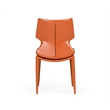 Pemberly Row Contemporary Eco-Leather Dining Chairs Set of 2 in Cognac
