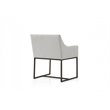 Pemberly Row Modern Velvet Dining Chair in Beige with Antique Brass Legs