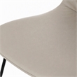 Pemberly Row Set of 2 Faux Leather Dining Chairs with Metal Base in Gray