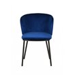 Pemberly Row Velvet Upholstered Dining Chairs in Blue (Set of 2)