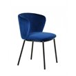 Pemberly Row Velvet Upholstered Dining Chairs in Blue (Set of 2)