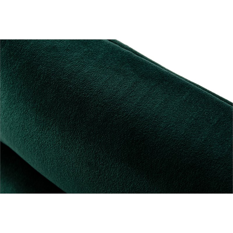 Pemberly Row Velvet Dining Chair in Green with Gold Metal Frame (Set of 2)