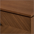 Pemberly Row Mid Century Wood & Metal Nightstand in Walnut and Black