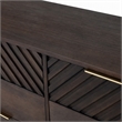 Pemberly Row Acacia Solid Wood Dresser with 6 Drawers in Dark Brown