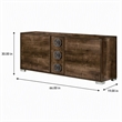 Pemberly Row 3-Drawer Modern Wood Dresser with Chrome Handles in Brown