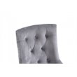 Pemberly Row Velvet Dining Chairs with Stainless Steel Legs in Gray (Set of 2)