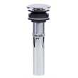 Pemberly Row Mushroom Pop-Up Brass Drain in Polished Chrome for Sinks