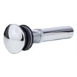 Pemberly Row Mushroom Pop-Up Brass Drain in Polished Chrome for Sinks