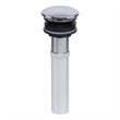 Pemberly Row Mushroom Pop-Up Brass Drain in Polished Chrome for Sinks