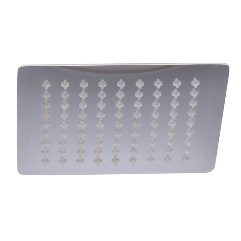 Pemberly Row 8 in Square Ultra-Thin Rain Shower Head in Stainless Steel