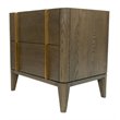 Pemberly Row Mid-Century Nightstand in Dark Brown with White Accents