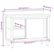 Pemberly Row Stainless Steel Kitchen Work Table with Sliding Doors