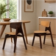 Pemberly Row Faux Leather & Solid Wood Dining Chairs in Brown (Set of 2)