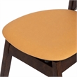 Pemberly Row Faux Leather & Solid Wood Dining Chairs in Brown (Set of 2)