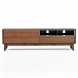 Pemberly Row Walnut TV Stand with Drawers for TVs up to 67 inches