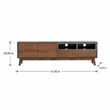 Pemberly Row Walnut TV Stand with Drawers for TVs up to 67 inches