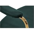 Pemberly Row Set of 2 Velvet Dining Chairs with Stainless Steel Frame in Green