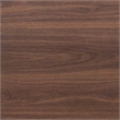 Pemberly Row Queen Laminate Wood Bed in Walnut with Elongated Headboard