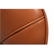 Pemberly Row Modern Faux Leather Lounge Chair with Metal Legs in Orange