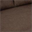 Pemberly Row Contemporary Sofa in Brown Fabric with Black Metal Legs