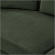 Pemberly Row Modern Velvet Sofa in Dark Green with Gold Accent Legs
